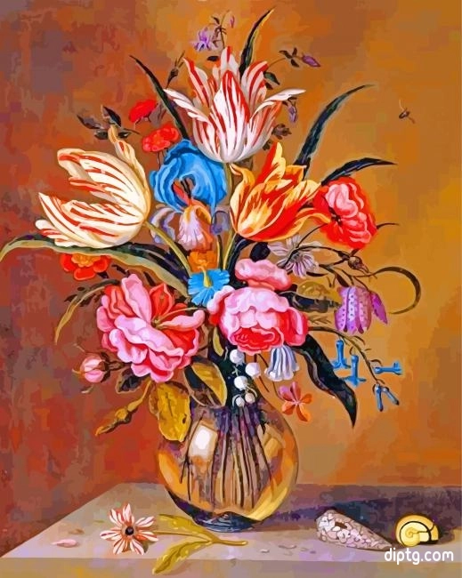 Ambrosius Bosschaert Flowers In A Glass Vase Painting By Numbers Kits.jpg