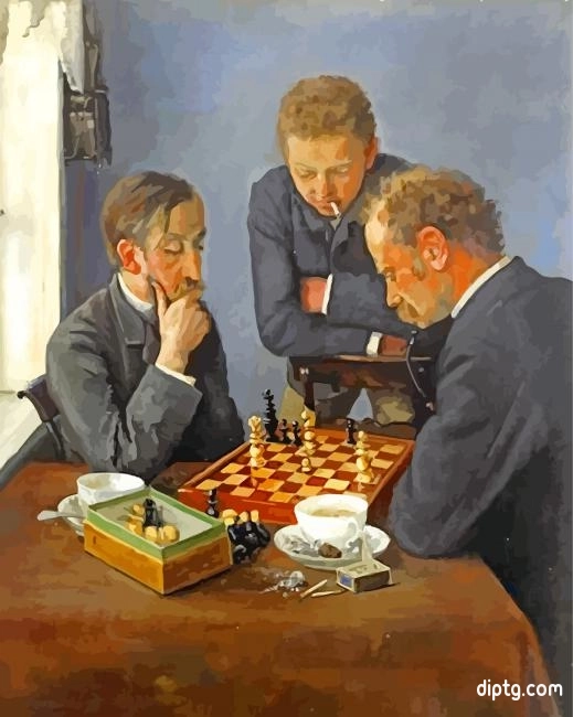 Men Playing Chess Painting By Numbers Kits.jpg
