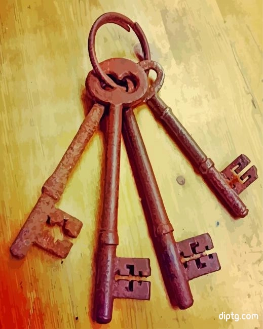 Old Rusty Keys Painting By Numbers Kits.jpg