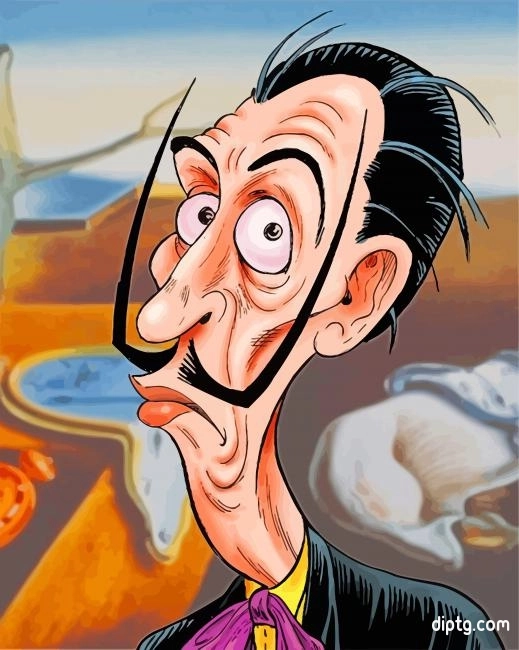 Salvador Dali Caricature Painting By Numbers Kits.jpg