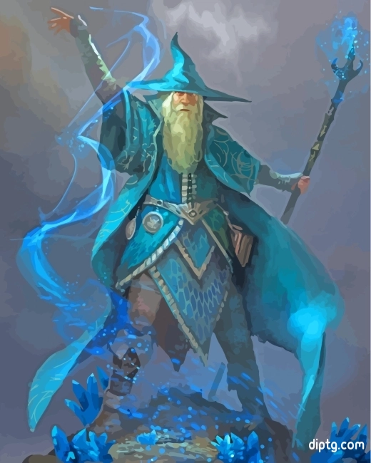 Wizard In Blue Painting By Numbers Kits.jpg
