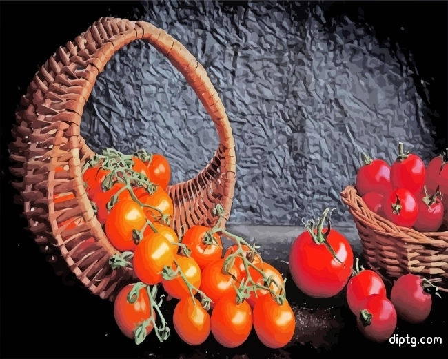 Tomatoes Basket Painting By Numbers Kits.jpg