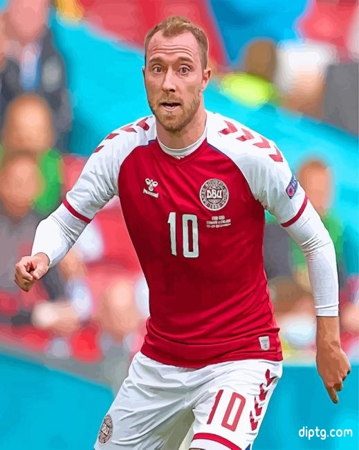 The Professional Football Player Christian Eriksen Painting By Numbers Kits.jpg