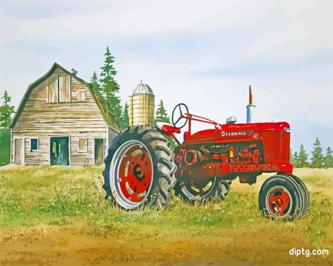 Tractor In Fam Painting By Numbers Kits.jpg