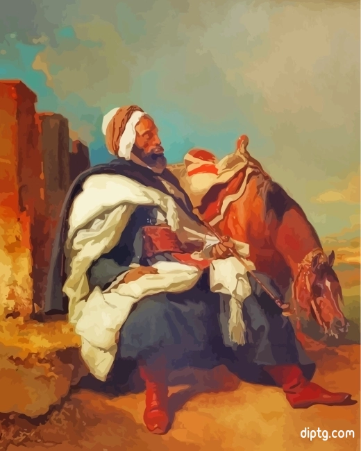 Arabian Man And Horse Painting By Numbers Kits.jpg