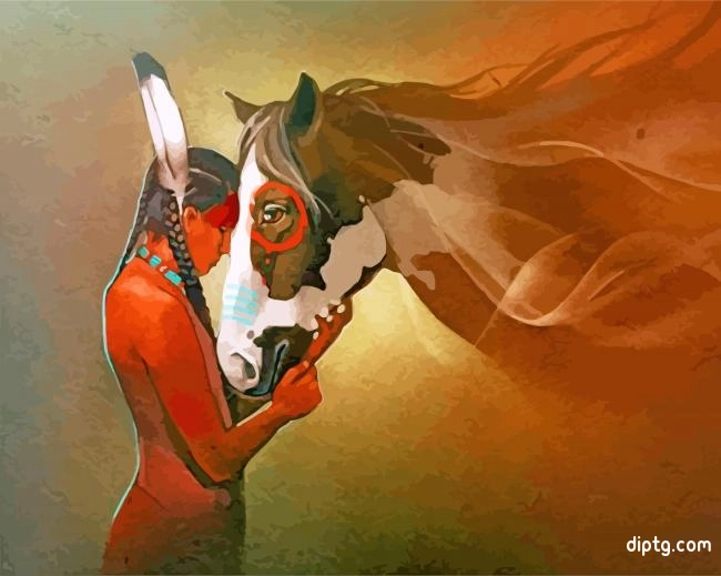 Native Indian Horse Painting By Numbers Kits.jpg