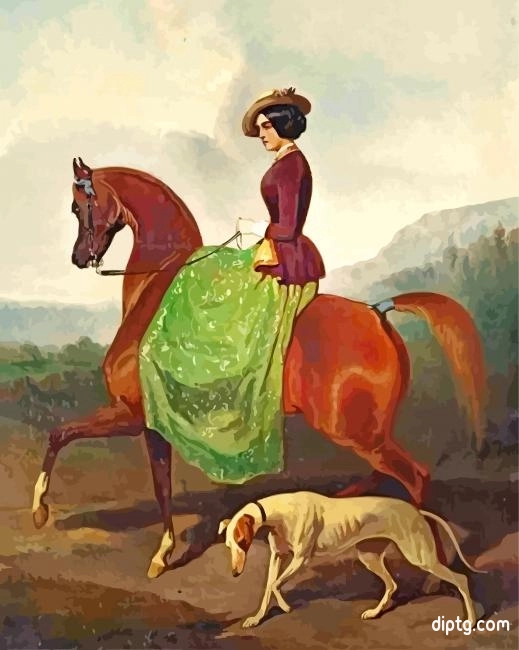 Equestrian Lady Painting By Numbers Kits.jpg
