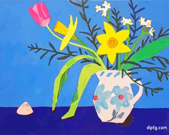 Aesthetic Jug And Wild Daffodil Painting By Numbers Kits.jpg