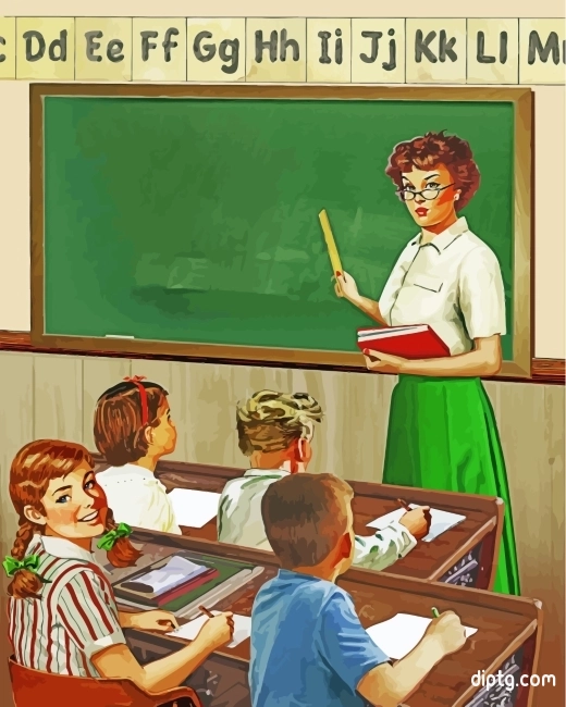 Vintage Teacher Painting By Numbers Kits.jpg
