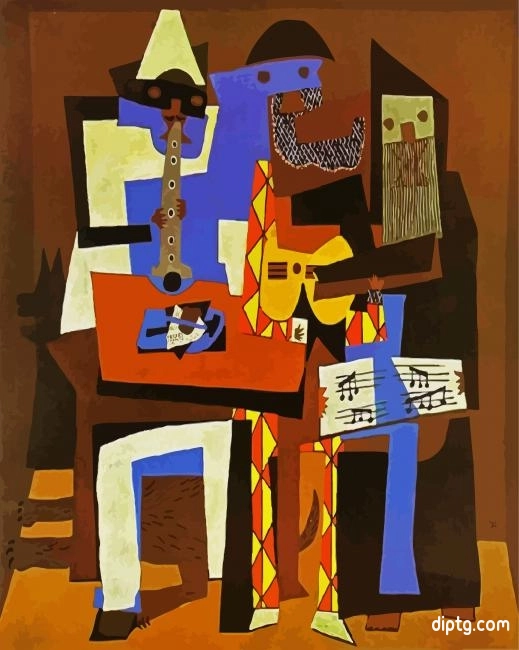 Abstract The Three Musicians Painting By Numbers Kits.jpg
