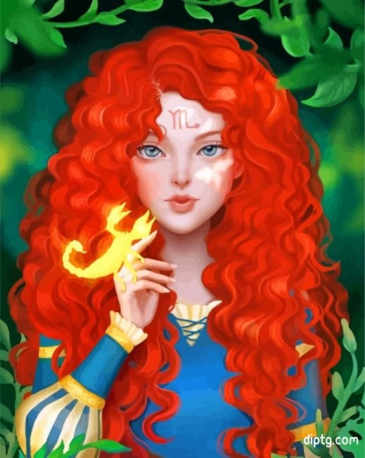 Cute Ginger Girl Painting By Numbers Kits.jpg