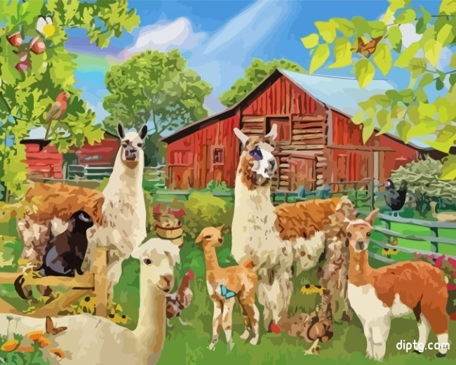 Alpacas Farm Painting By Numbers Kits.jpg