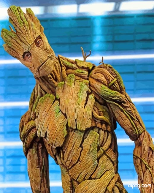 Marvel Groot In Guardians Of The Galaxy Tree Man Avengers Painting By Numbers Kits.jpg