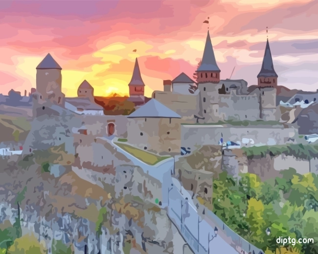 Ukraine Kamianets Podilskyi Castle Painting By Numbers Kits.jpg
