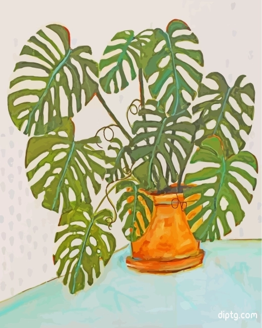 Philodendron Plantpot Art Painting By Numbers Kits.jpg