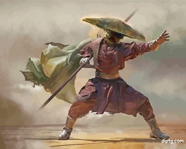 Chinese Karate Player Painting By Numbers Kits.jpg