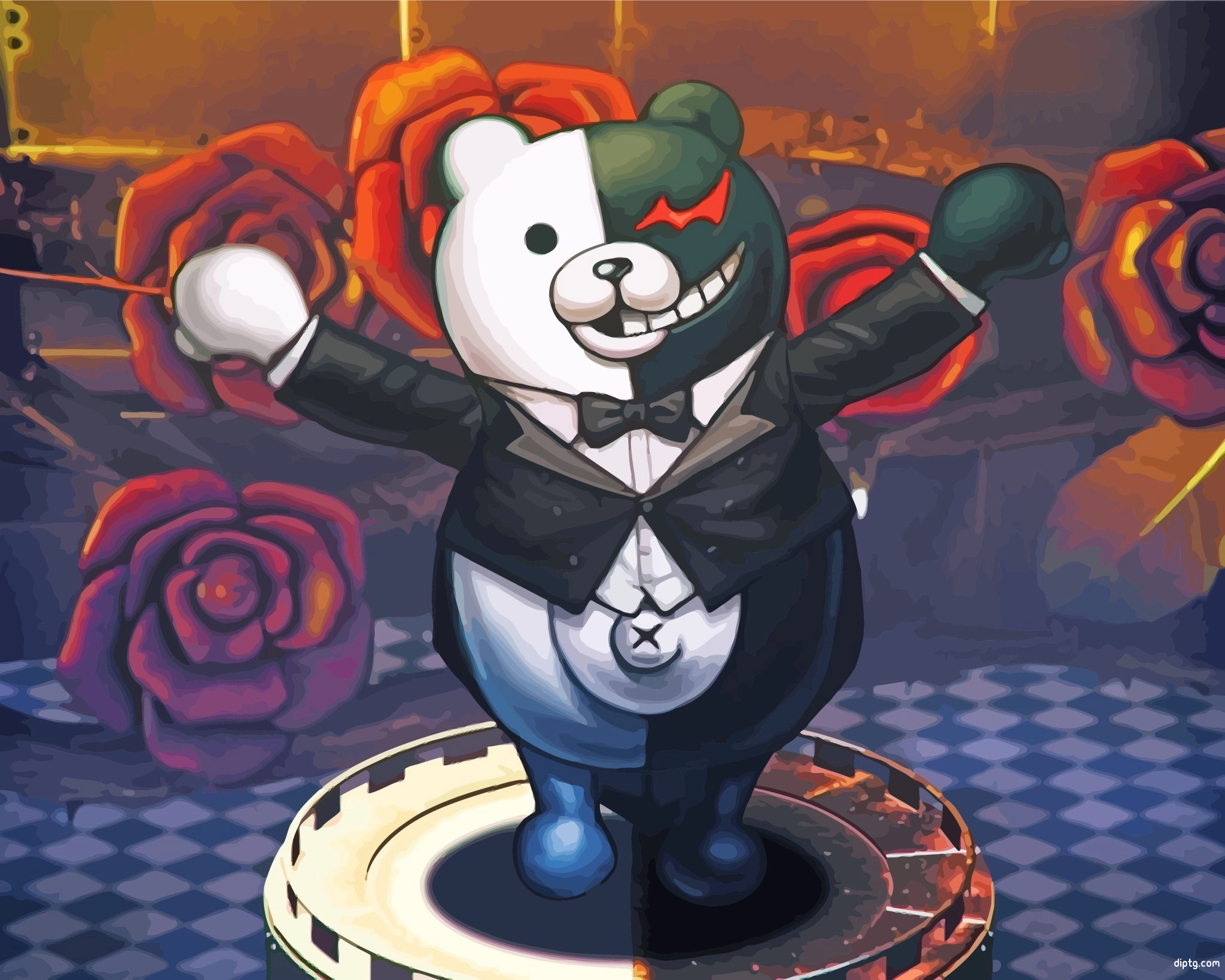 Danganronpa Monokuma Bear Painting By Numbers Kits.jpg