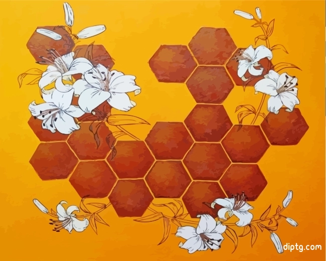 Flowers Honeycomb Painting By Numbers Kits.jpg