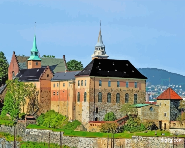 Oslo Akershus Fortress Building Painting By Numbers Kits.jpg