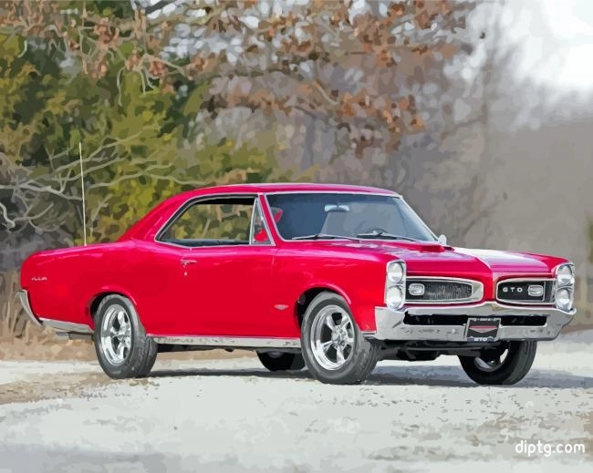 Red Gto Car Painting By Numbers Kits.jpg