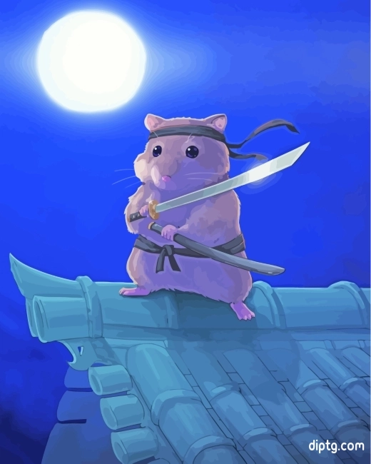 Ninja Hamster Painting By Numbers Kits.jpg