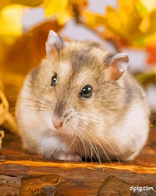 Grey And Brown Hamster Painting By Numbers Kits.jpg
