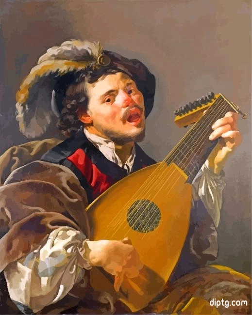 A Man Playing A Lute Hendrick Ter Brugghen Painting By Numbers Kits.jpg