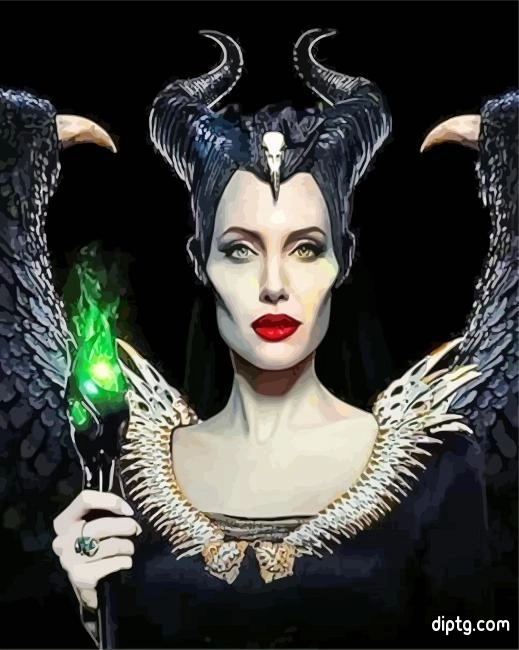 Aesthetic Angelina Jolie Maleficent Painting By Numbers Kits.jpg