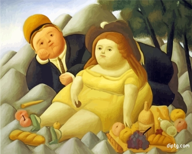 Picnic In The Mountains Fernando Botero Painting By Numbers Kits.jpg