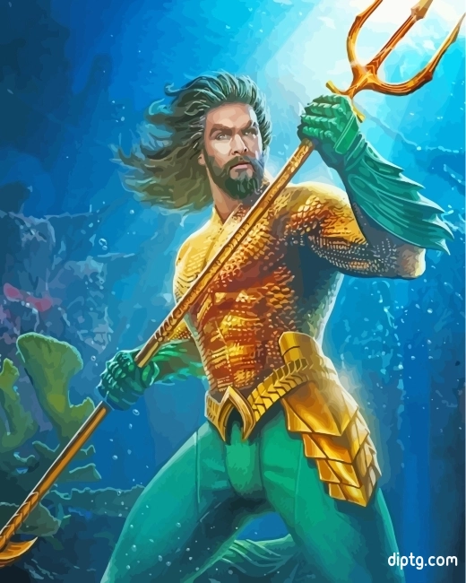 King Of Atlantis Aquaman Painting By Numbers Kits.jpg