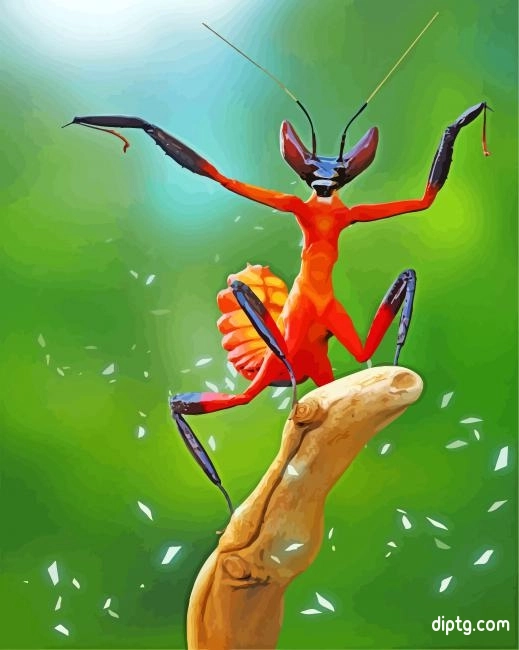 Kung Fu Mantis Insect Painting By Numbers Kits.jpg