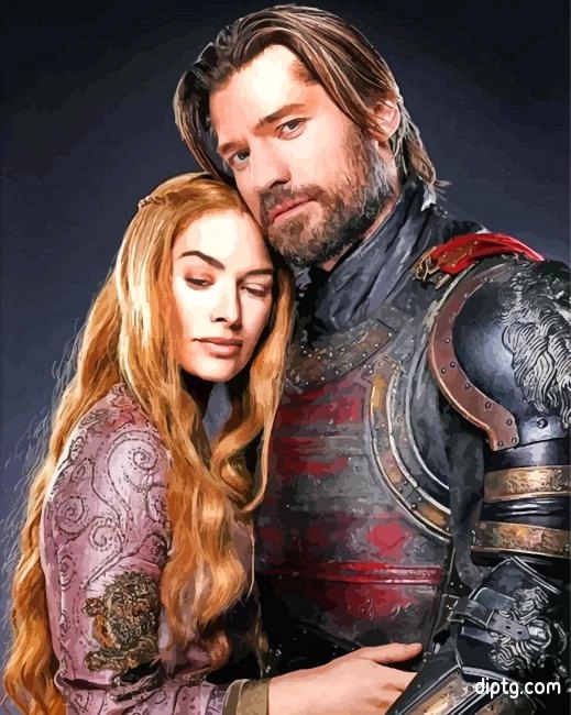 Cercei And Jaime Lannister Painting By Numbers Kits.jpg