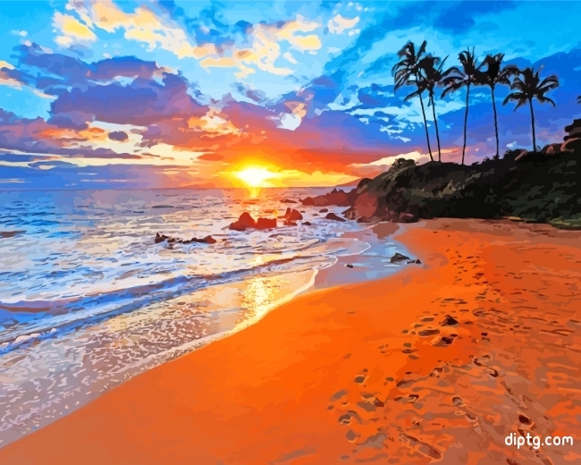 Hawaii Maui At Sunset Painting By Numbers Kits.jpg