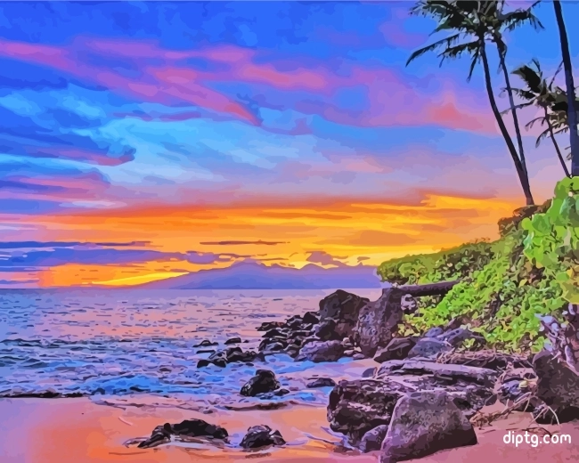 West Maui Sunset Painting By Numbers Kits.jpg