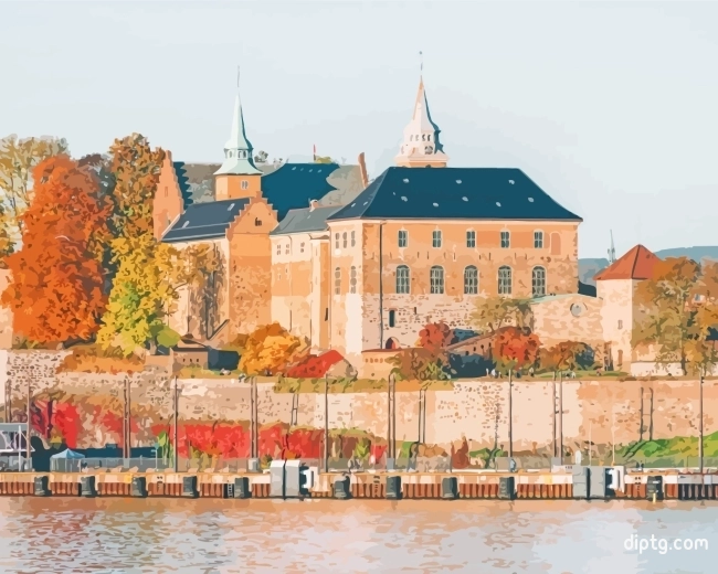 Oslo Akershus Fortress Painting By Numbers Kits.jpg