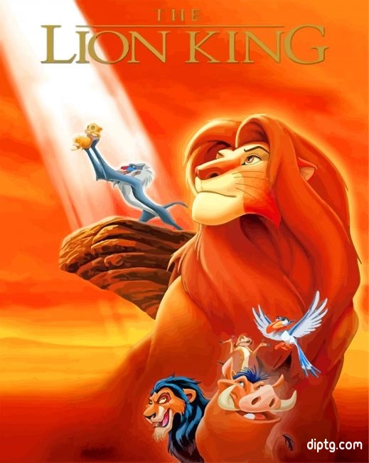Lion King Mufasa And Simba Painting By Numbers Kits.jpg