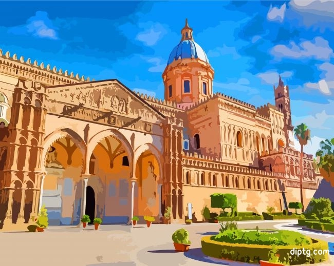 Cattedrale Di Palermo Spain Painting By Numbers Kits.jpg