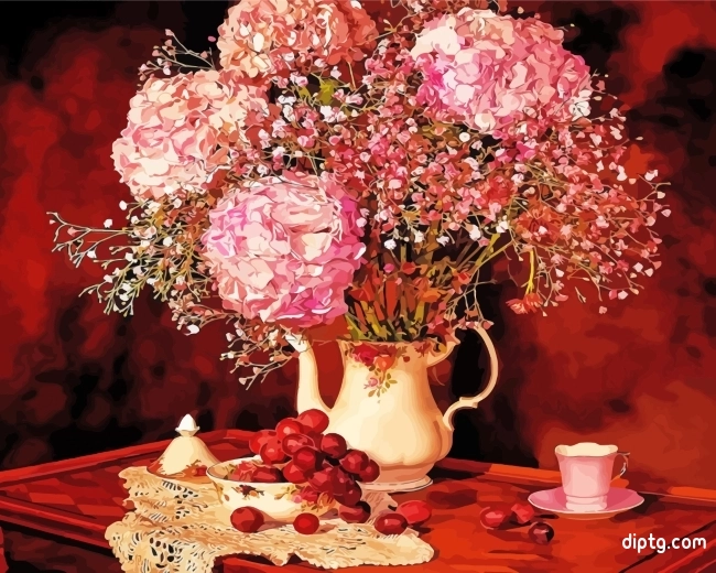 Hydrangea Still Life Painting By Numbers Kits.jpg