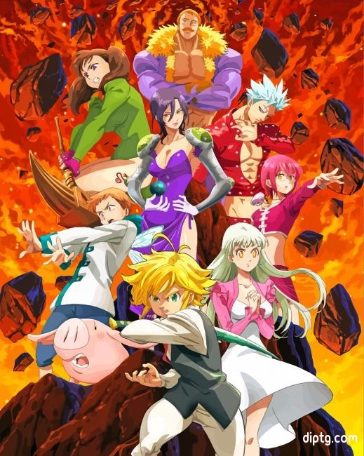 Nanatsu The Seven Deadly Sins Painting By Numbers Kits.jpg