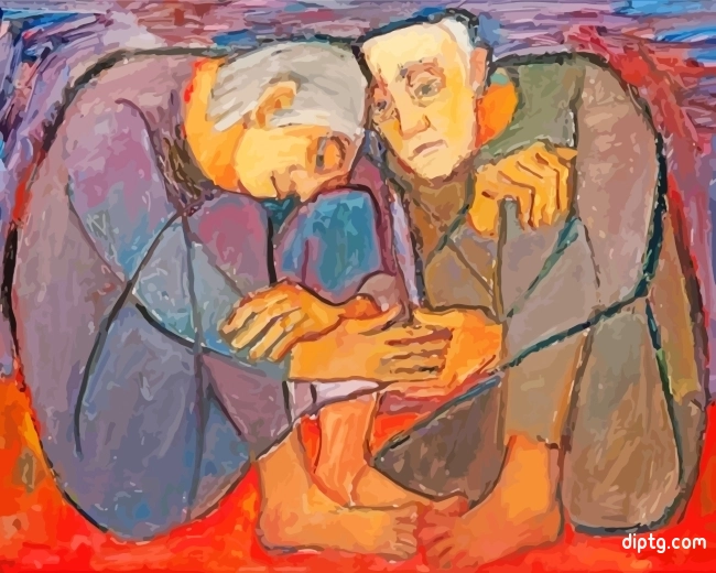Abstract Old Couple Art Painting By Numbers Kits.jpg