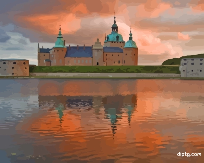 Sunset Kalmar Castle Painting By Numbers Kits.jpg