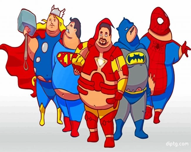 Fat Heroes Characters Painting By Numbers Kits.jpg