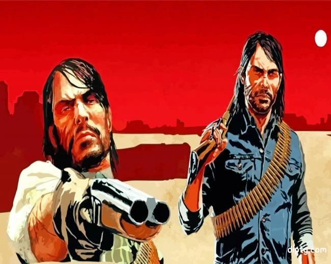 Red Dead Redemption Illustration Painting By Numbers Kits.jpg