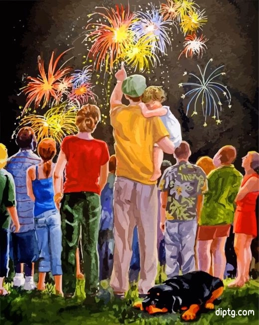 Fireworks Celebration Painting By Numbers Kits.jpg