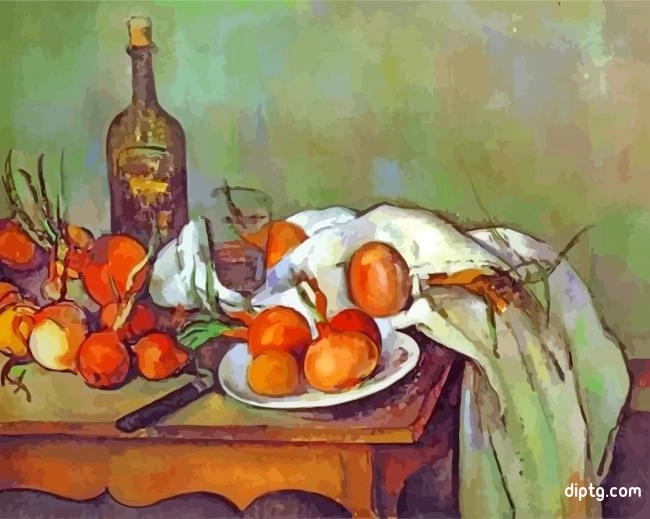 Still Life With Onions By Paul Cezanne Painting By Numbers Kits.jpg