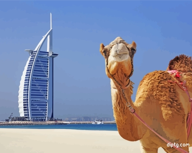 Camel And Burj Al Arab Painting By Numbers Kits.jpg