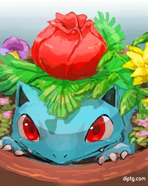 Aesthetic Bulbasaur Painting By Numbers Kits.jpg