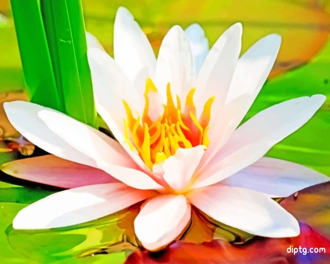 Water Lily Flower Painting By Numbers Kits.jpg
