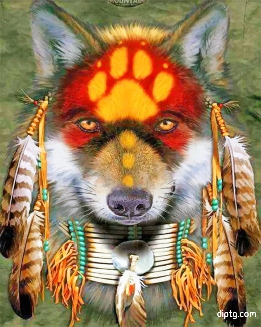 Amerindian Wolf Painting By Numbers Kits.jpg