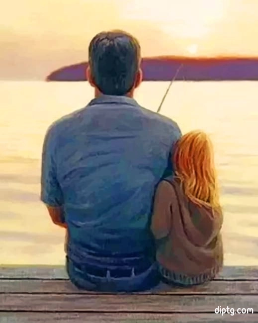 Daddy Daughter Fishing Painting By Numbers Kits.jpg